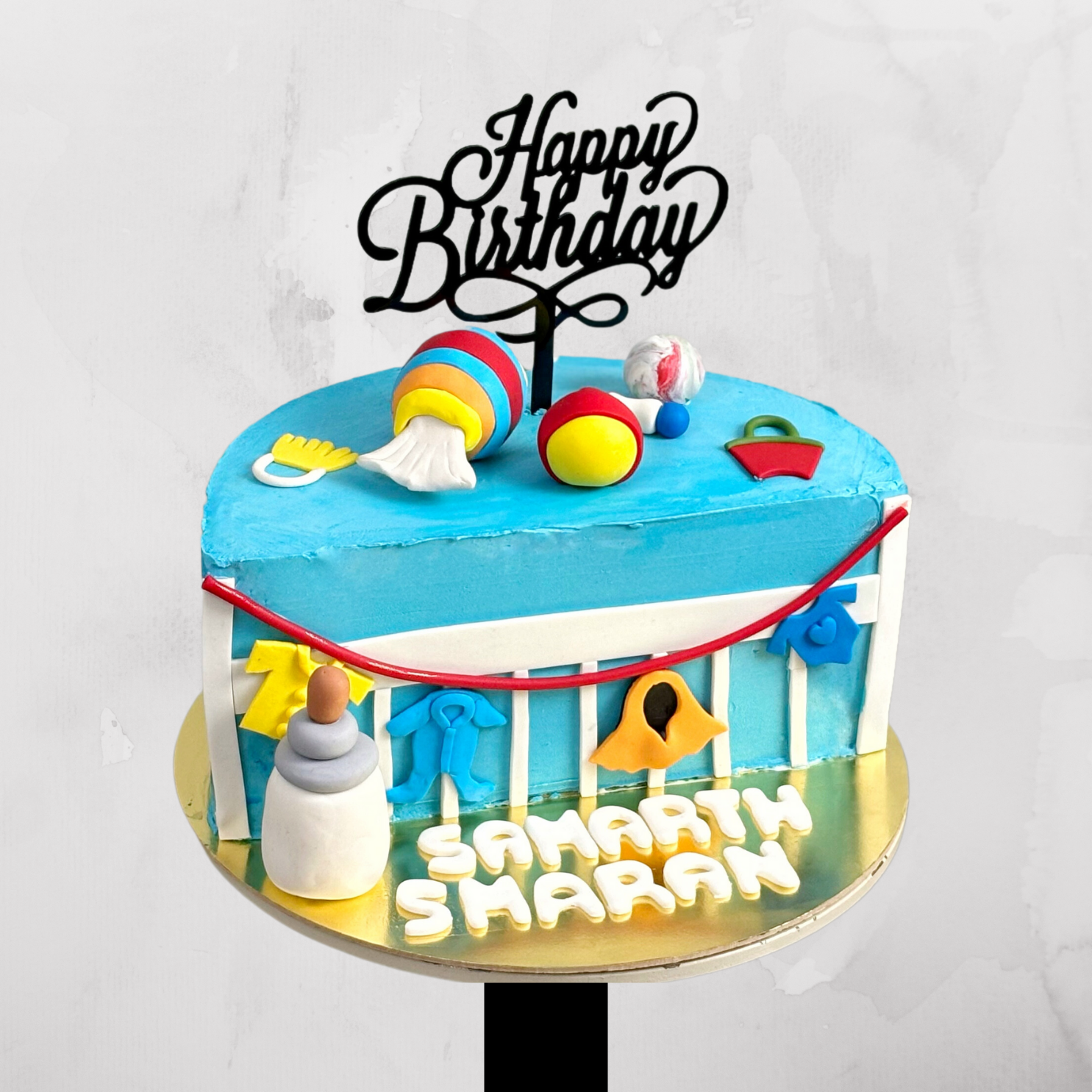 Baby Boy Playpen Cake